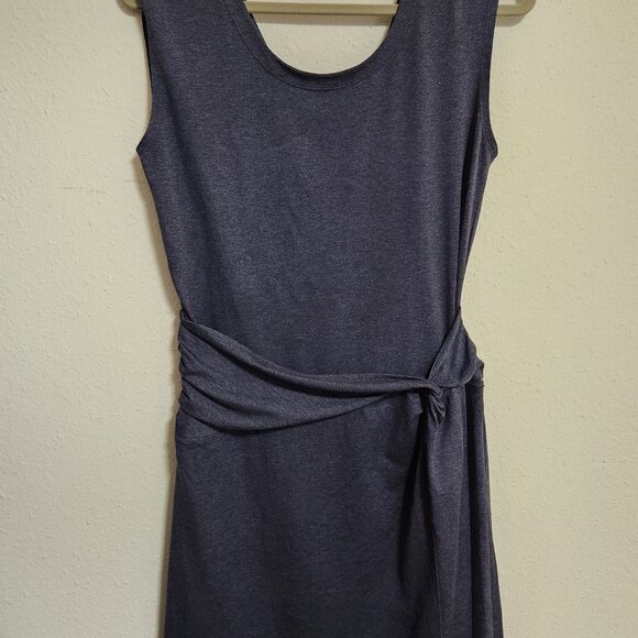 Patagonia Heather Blue Wrap Midi Dress NENA Size Medium - Picture 4 of 5